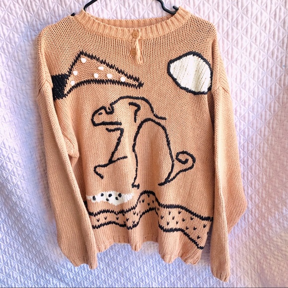 Vintage Sweaters - Vintage Cartoon Chaus Sweater
